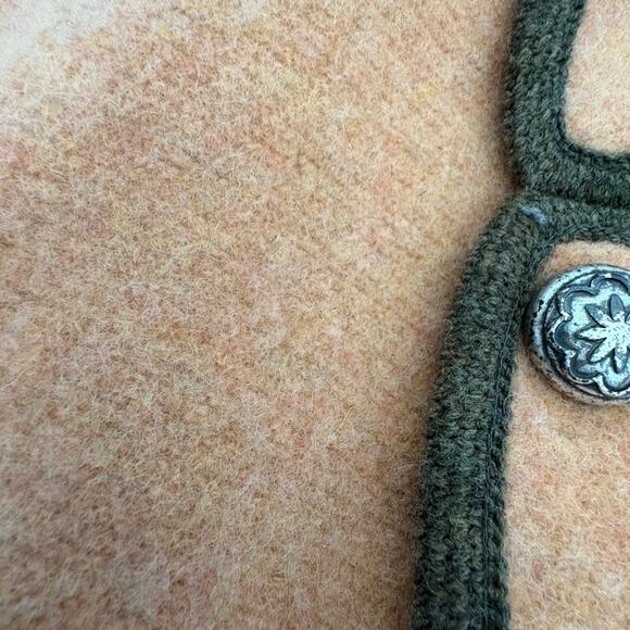 Vintage Wool LodenFrey München Blazer Peach Trimmed Alpine Jacket Scandi Girl - Picture 13 of 13